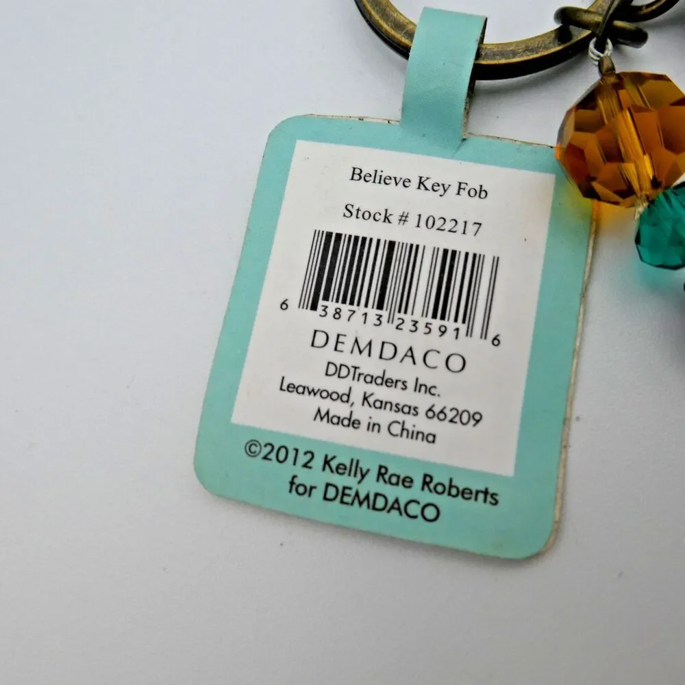 Kelly Rae Roberts / DEMDACO Key Fob Tassel NWT Believe in Possibility